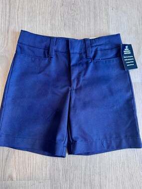 Becky Thatcher Girls Super Soft Twill Navy School Uniform Shorts Size 6